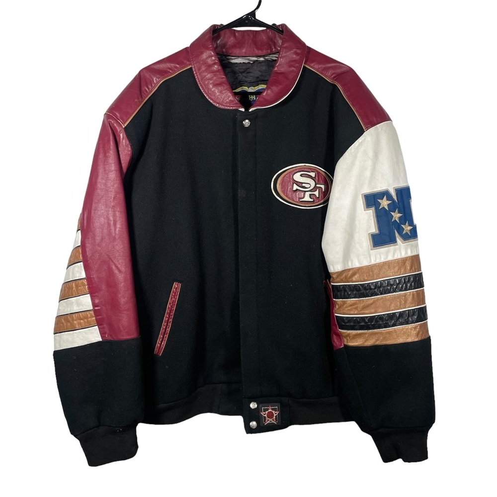 Vintage San Francisco Fourty Niners Jeff Hamilton Leather Jacket